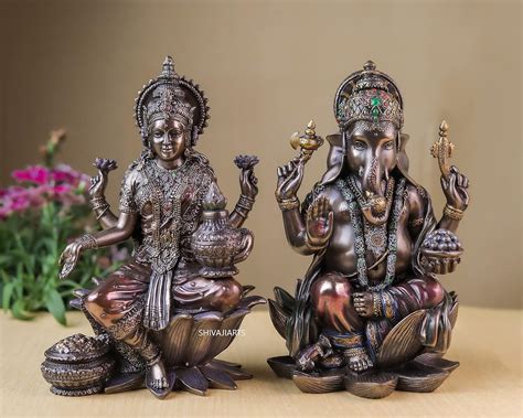 Buy SHIVAJI ARTS Lakshmi Ganesh Statue18.5 cm Lakshmi Ganesha Statue ...