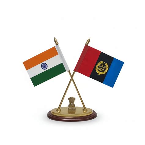 OFFICE TABLE FLAG NCC STAND BRASS – The Adventure Hut