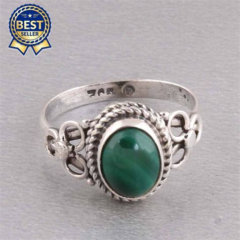 Buy Malachite Ring, Malachite Silver Ring,solid Silver Ring, Malachite ...