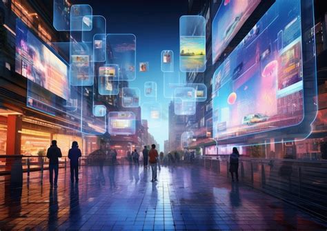 A surreal depiction of a futuristic city where ai governs all financial ...