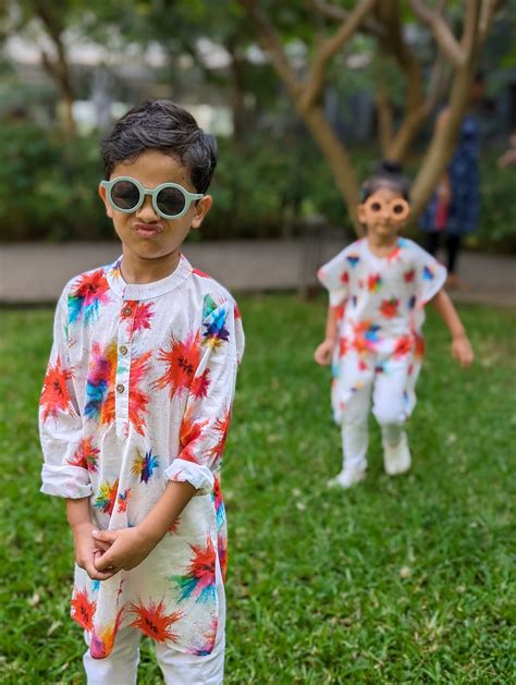 Holi print Kurta for Boys, Men | Colour Splash – Tura Turi