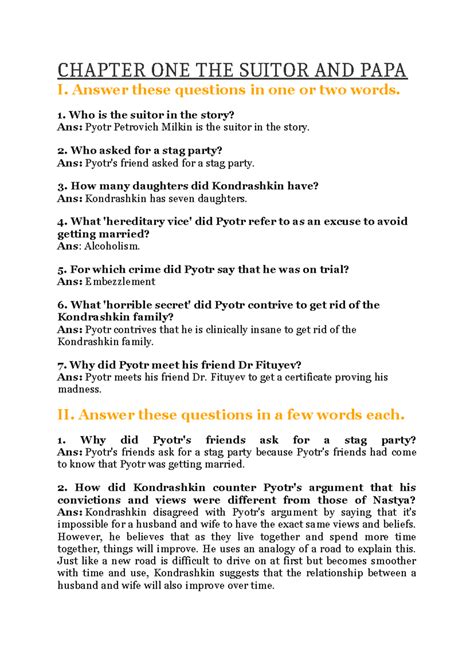 Chapter ONE THE Suitor AND PAPA - CHAPTER ONE THE SUITOR AND PAPA I ...