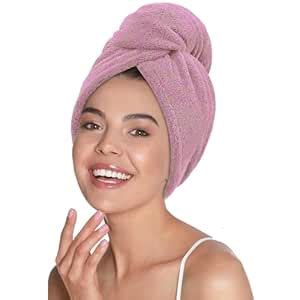 Mush Bamboo Hair Towel | Ultra Soft, Absorbent & Anti Microbial Hair ...