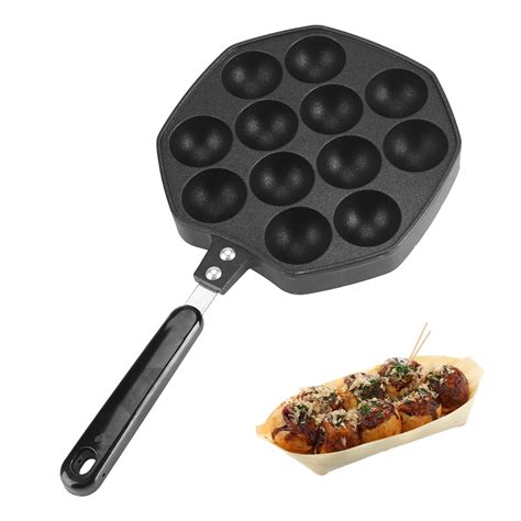 Amazon.com: Mini Pancake Pan, Cast Iron Aebleskiver Pan with 12 ...