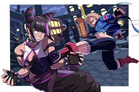 cammy white and han juri (street fighter and 3 more) drawn by tina_fate ...