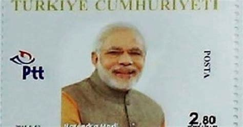 The Turkish Modi Stamp Is From 2015 G20 Summit, It Was Issued Along ...