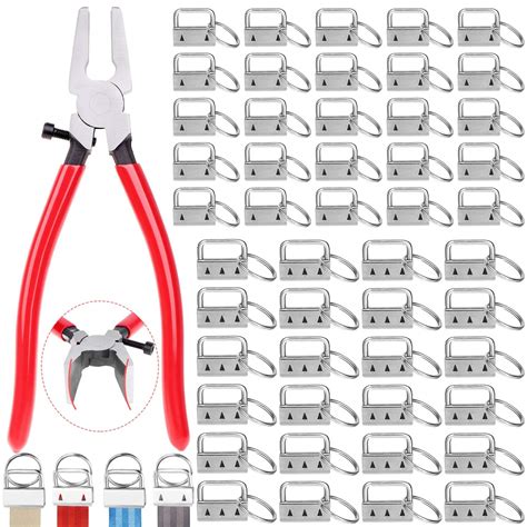 Key Fob Hardware, Thrilez Keychain Hardware Set with 50pcs Key Fob ...