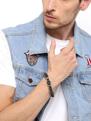 Buy Yellow Chimes Silicon Multi-Color Link Chain 316L Stainless Steel ...