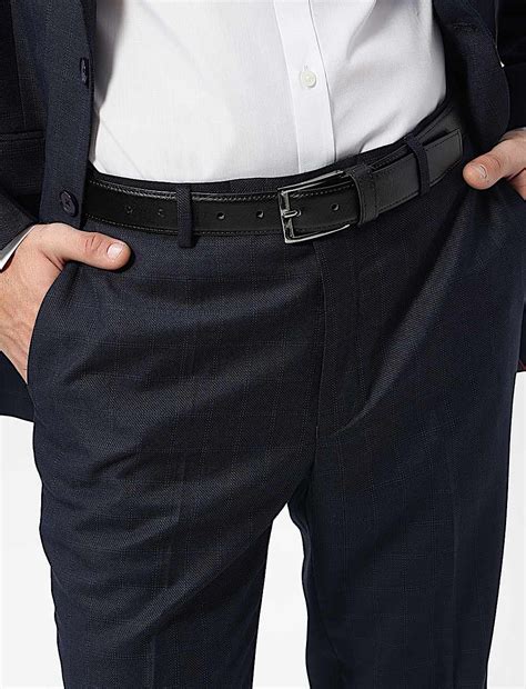 Buy Slim Fit Checks Mid Rise Trousers at Marks & Spencer