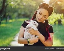 Image result for Woman Hugging Bunny in Bed