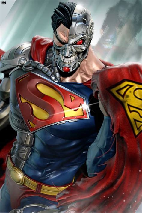 Superman Cyborg Concept Artwork Poster 12 x 18 inch 300 GSM Paper Print ...