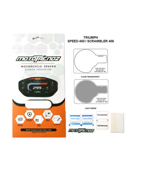 Mototrendz Speedo Screen Protector Triumph Speed Scrambler 400– Moto ...