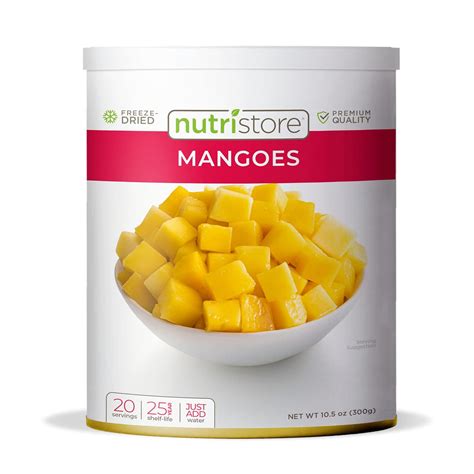 Nutristore Freeze Dried Mangoes | #10 Can Fruit | Perfect Healthy Snack ...