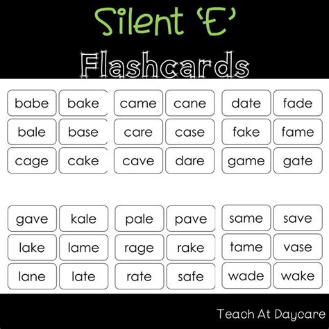 Reading Silent E Words at Blanca Wilkerson blog