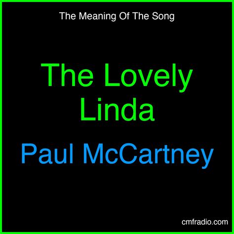 The Lovely Linda Significado de la Canción - Paul McCartney | Análisis de Letras