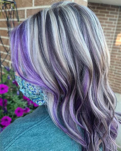 Pin by Kathleen Wheeler on Purple grey hair | Purple grey hair, Silver ...