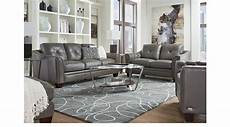 Gray Living Room Furniture by 2 177 00 Marcella Gray Leather 3 Pc Living Room Gray Living Room Furniture