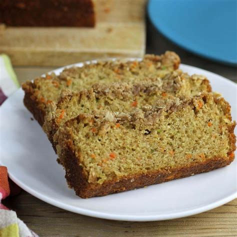 Zucchini and Carrot Bread with Crumble Topping - Words of Deliciousness