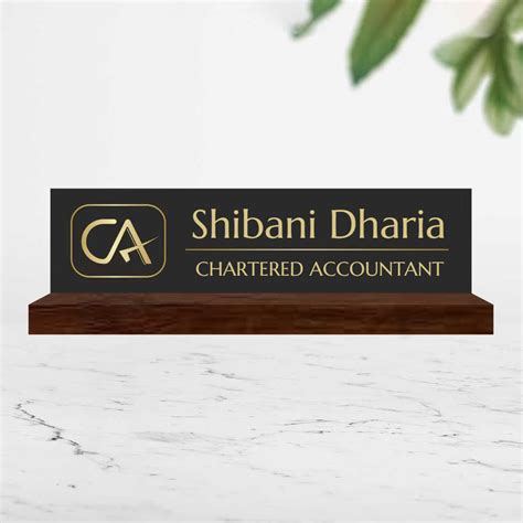 Excelus Office Desk Name Plate - Chartered Accountant (CA ...