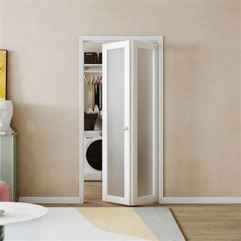 BARNERHOME BARNER HOME Closet Doors, Reeded Glass Panel Bi-Fold India ...