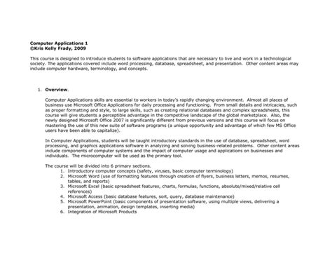 Image result for Microcomputer Applications Course Description