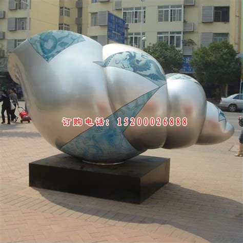 不锈钢海螺雕塑 (1)-宏通雕塑