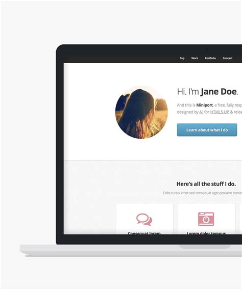 P100 - Responsive HTML Portfolio Website Templates for portfolio websites