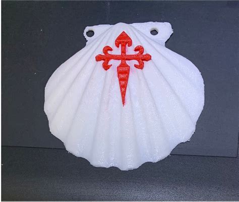 Camino De Santiago Shell With St James Cross . Pilgimage Souvenir.your ...