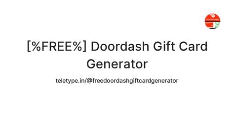 [%FREE%] Doordash Gift Card Generator — Teletype