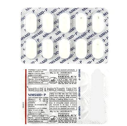 Nimsaid-P - Strip of 15 Tablets : Amazon.in: Health & Personal Care