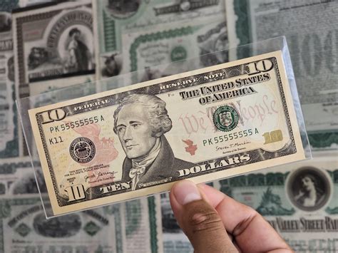 Went to the ATM and found this $10 Dollar bill with a Solid Serial ...