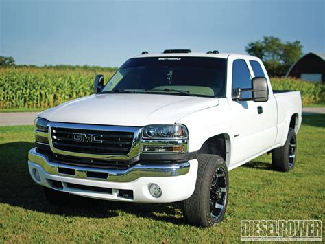 2003 GMC Sierra white 2500 diesel lifted truck | GMC Sierra Trucks | Pinterest | GMC Trucks ...