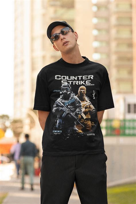 Men's Oversized T-shirt in Black - CounterStrike | Condition Zero