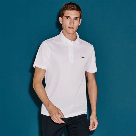Lacoste Sport Golf Textured Ultra Dry Polo Shirt In White | ModeSens ...