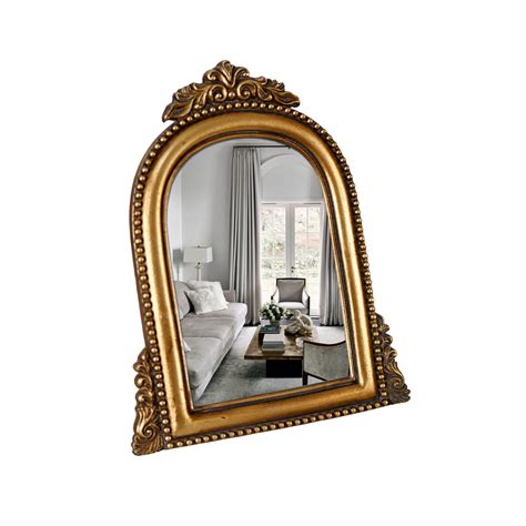 Buy OIGUMR Gold Ornate Baroque Mirror Vanity Desk Table Mirror Arched ...