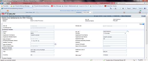 STANDARD OPERATING PROCEDURE FOR CLAIM SETTLEMENT UNDER PMSBY