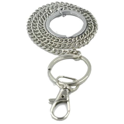 Faynci Silver Long Chain 50 cm Clasp Key ring Metal Waist Belt Biker ...