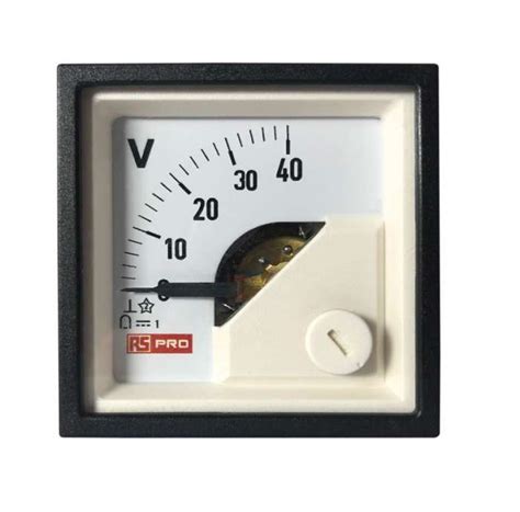 RS PRO | RS PRO Analogue Voltmeter DC, 45 mm, 45 mm | 186-2484 | RS