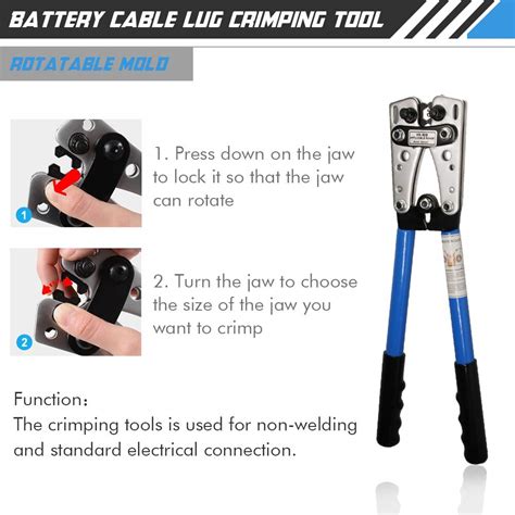 Buy Battery Cable Lug Crimping Tool Wire Crimper for Battery Terminal ...