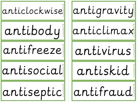 anti- prefix worksheets and resources - Galactic Phonics