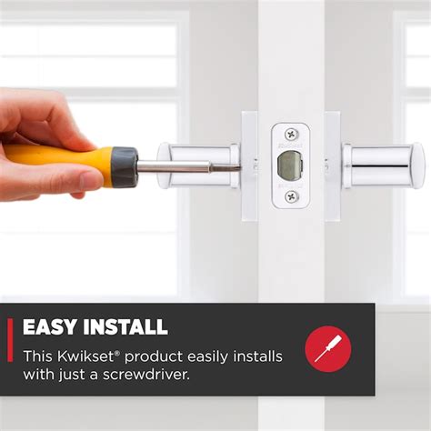 Kwikset Breton Polished Chrome Exterior Hall/Closet Passage Door Handle ...