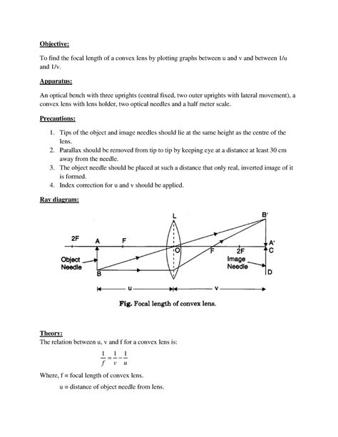 3 - Practical 5 of physics class XII - Objective: To find the focal ...