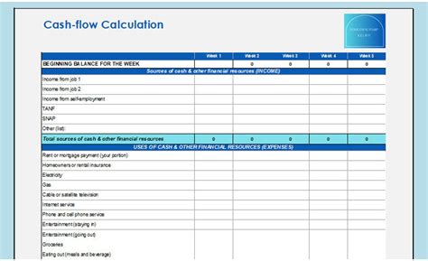 Image result for Cash Flow Budget Worksheet