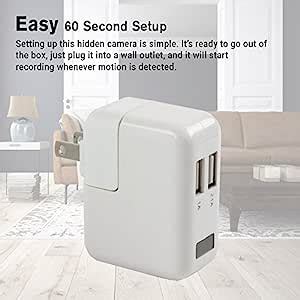 Buy Nec electric ® 1080P HD Motion Activated USB Wall Charger Hidden ...