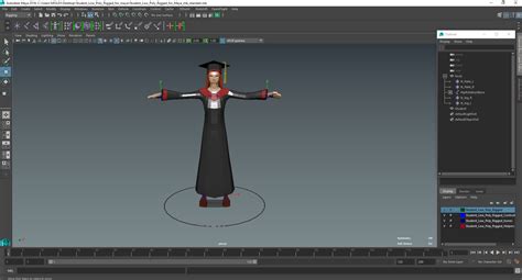 Student Low Poly Rigged for Maya 3D | 3D Molier International