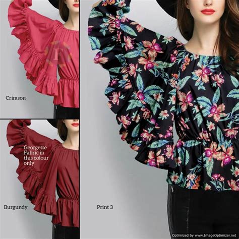 Ruffled Wing Tops