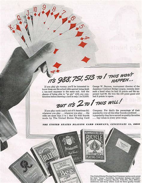 A vintage ad from the United States Playing Card Company : r/playingcards