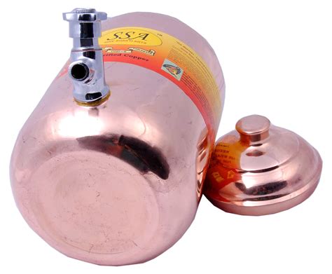 Plain Shinee Design - Joint Free - Pure Copper Water Dispenser/Contain ...