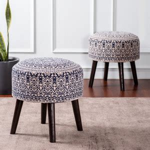 nestroots Sitting Stool for Living Room Furniture Set of 2 Ottoman ...