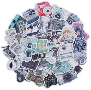 Noteworthie Gifts Navy Peony Vintage Camera Stickers and Decals Cool ...